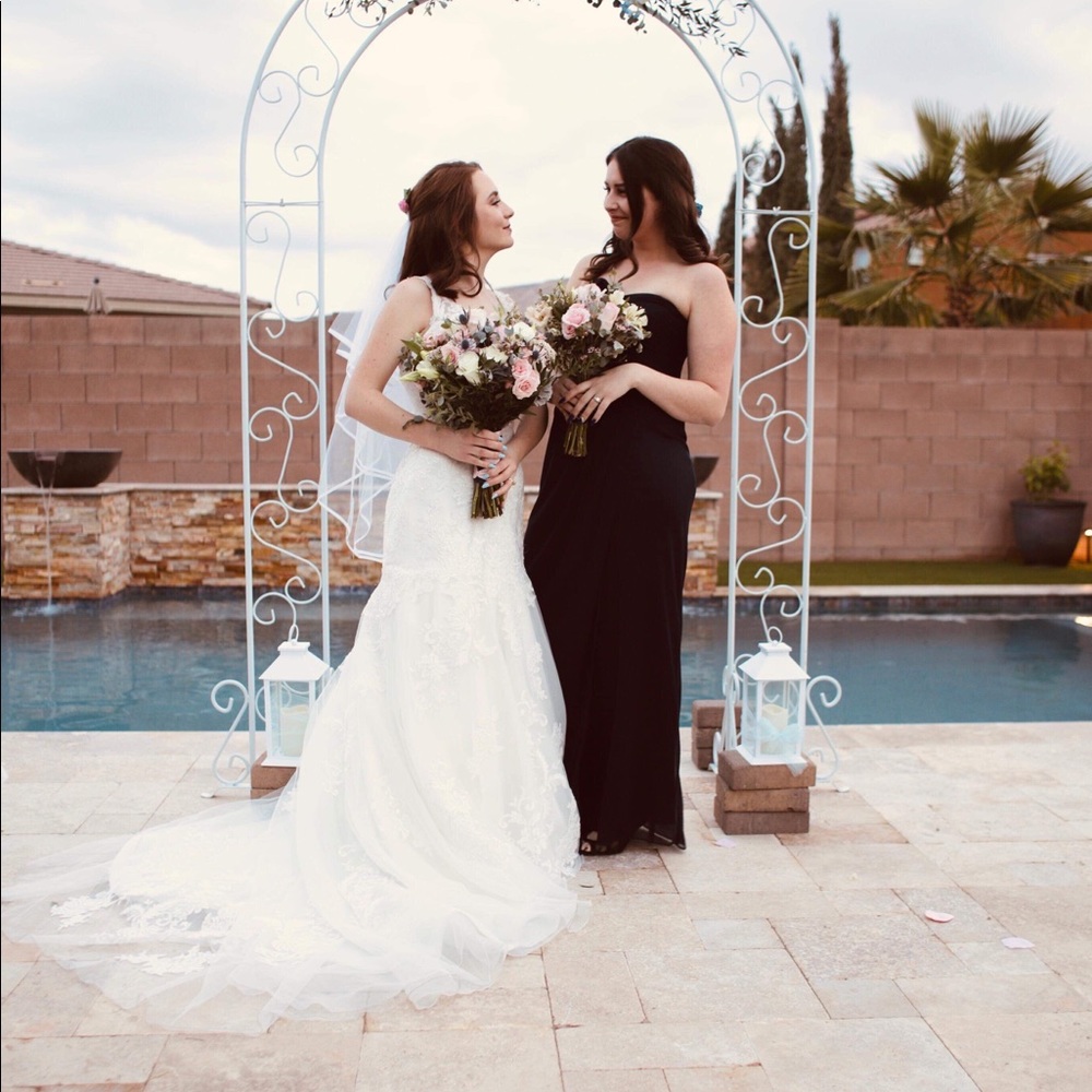 Dark blue bridesmaid dress/fancy dress/slimming